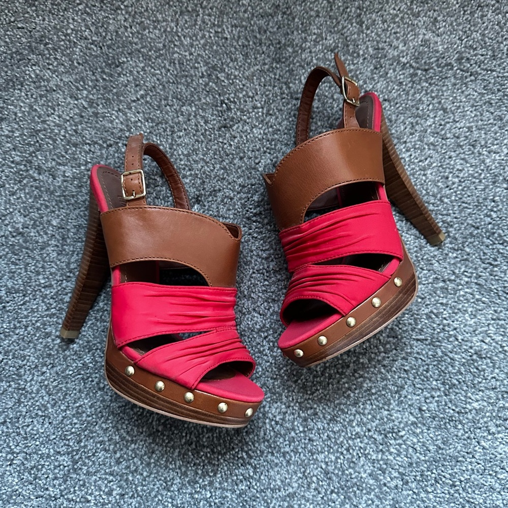 Colin Stewart Brown Sunset Platform Studded Heels